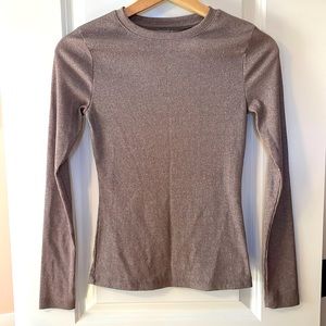 FREE A New Day Metallic Long Sleeve Tee